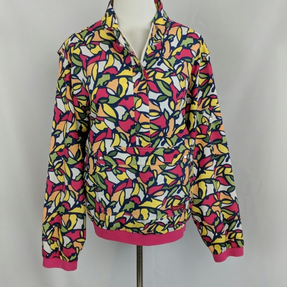 Lizgolf windbreaker pullover jacket colorful